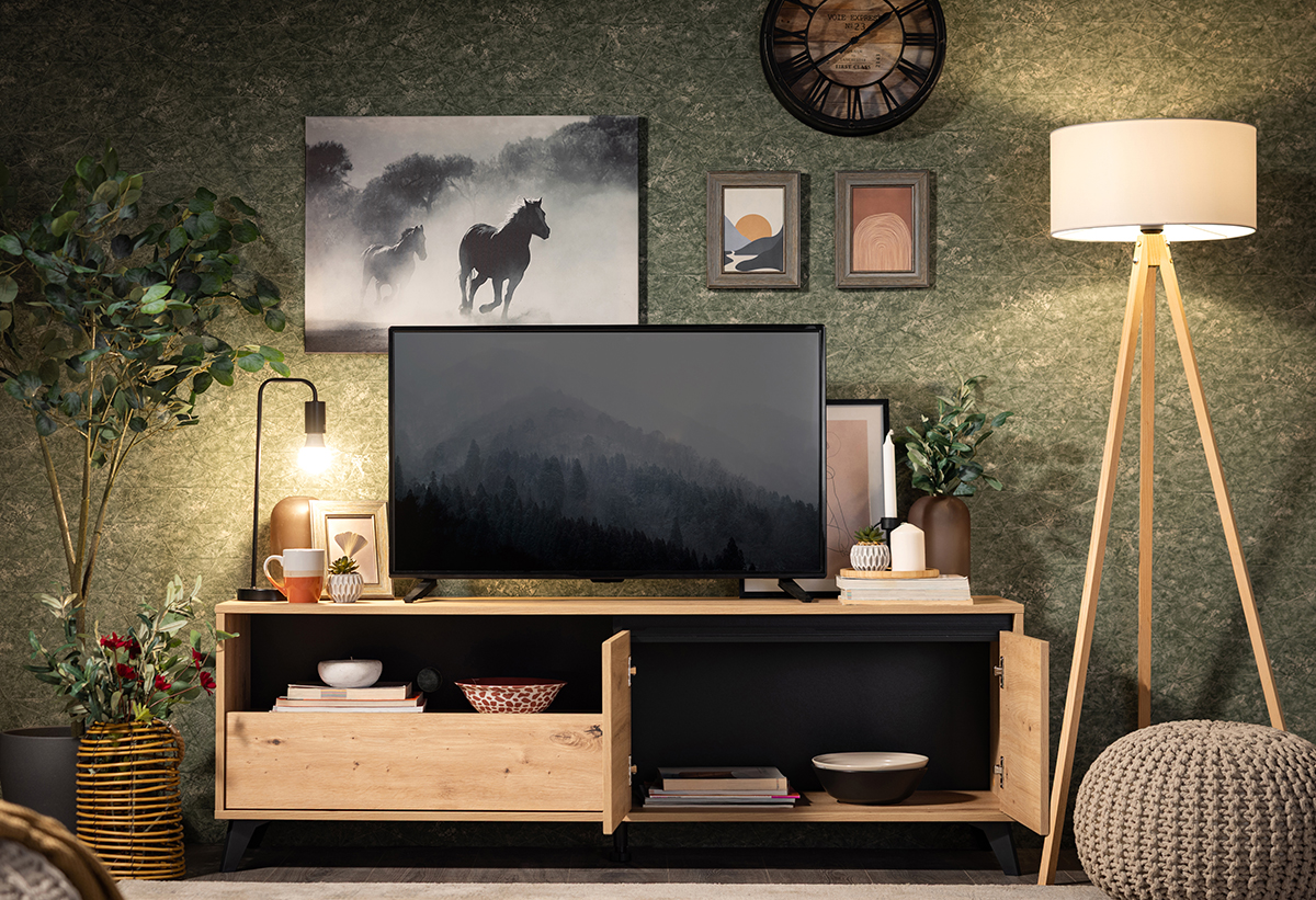 Απεικονίζεται το έπιπλο σε ένα σαλόνι.